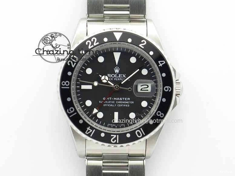 MiroTime 0115 RelaxedFit GMT-Master Vintage 1675 SS BP Best Edition Black Bezel White Markers A 3750